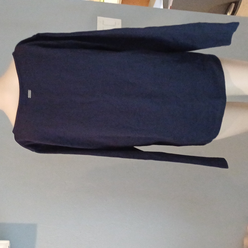 Barbour Lovell cotton Logo embroidered long sleeve navy shirt 12 top - Picture 4 of 13